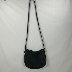 Vintage Worthington Black Cowhide Leather Crossbody Bag – Y2K Shoulder Purse